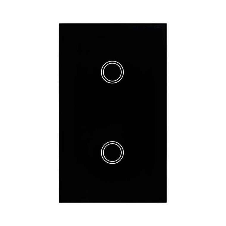 eWeLink WiFi Smart Touch Switch No Neutral 2 Gang - Black