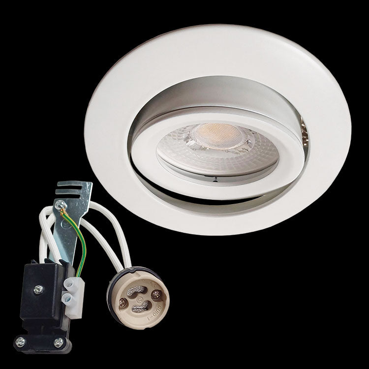 K. Light Bevelled Tilt Recessed Downlight GU10 83mm