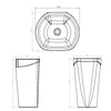 Two Tone Stone Emineo Pillar Free-Standing Basin