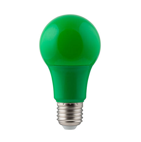 LED Coloured Globe E27 7W 185lm Green