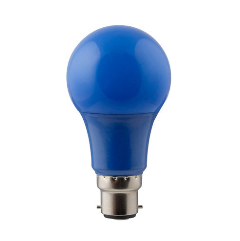 LED Coloured Globe B22 7W 85lm Blue