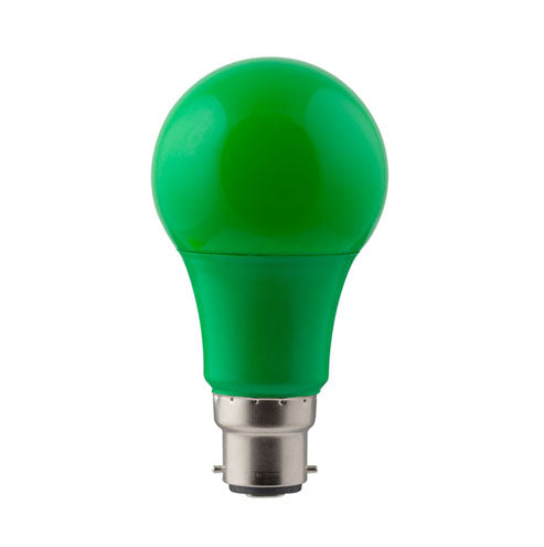 LED Coloured Globe B22 7W 185lm Green