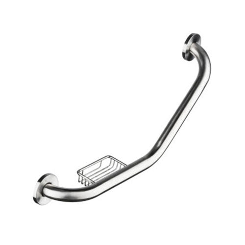 Stunnning Cranked Rail with Saop Basket - Silver