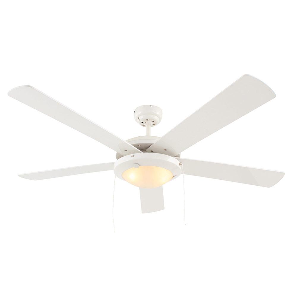 Comet 5 Blade Ceiling Fan with Light 1320mm - White