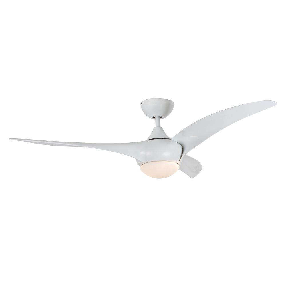 3 Blade Ceiling Fan with Light 1320mm - White