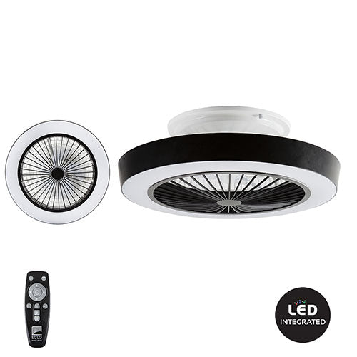 Sazan LED Fan 550mm - White / Black