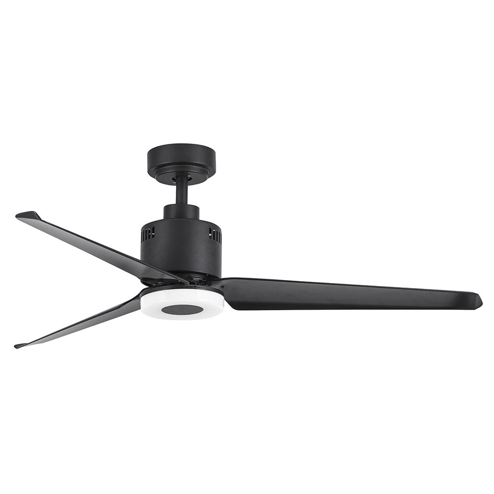 Bright Star 3 Blade Ceiling Fan with Light 1320mm - Matt Black