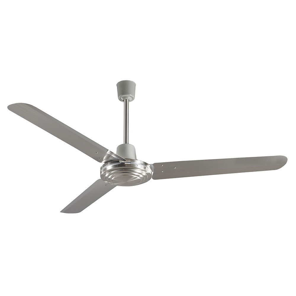 3 Blade Industrial Ceiling Fan 1420mm - Stainless Steel