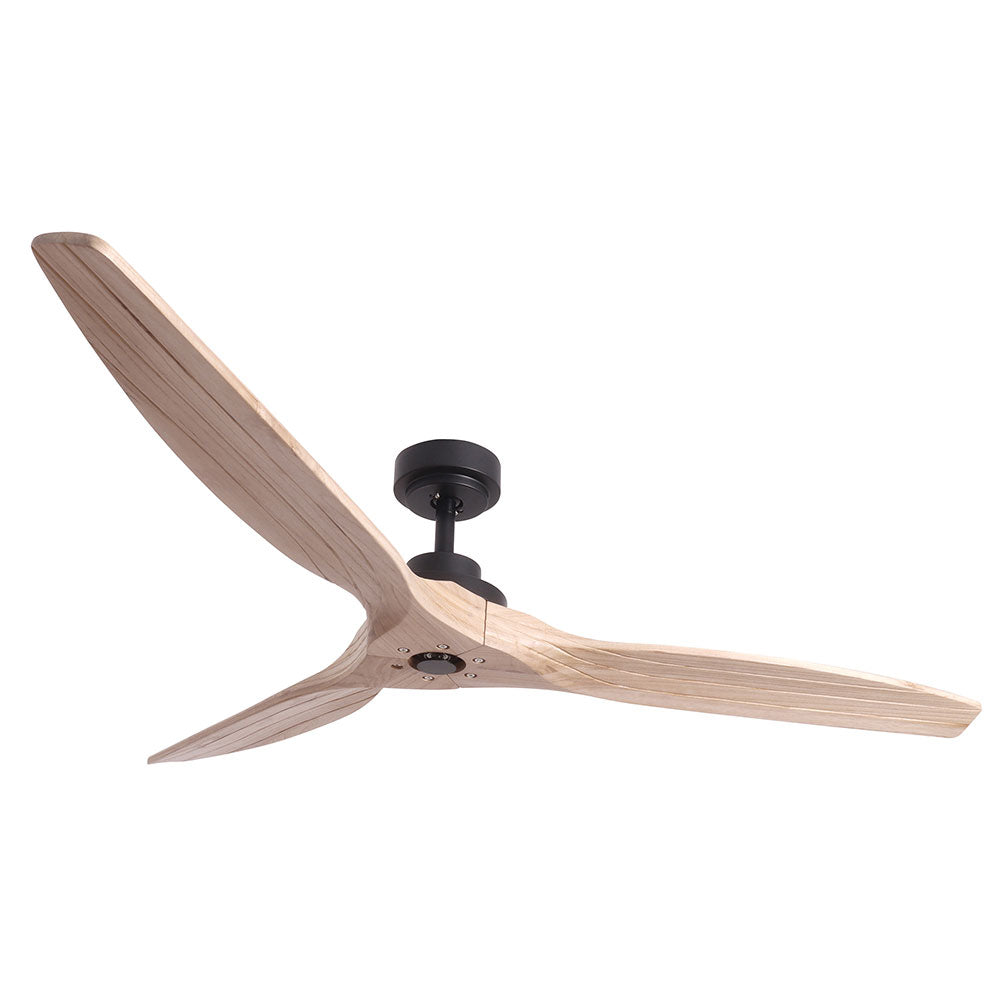 Bright Star 3 Blade Ceiling Fan 1520mm - Matt Black / Wood