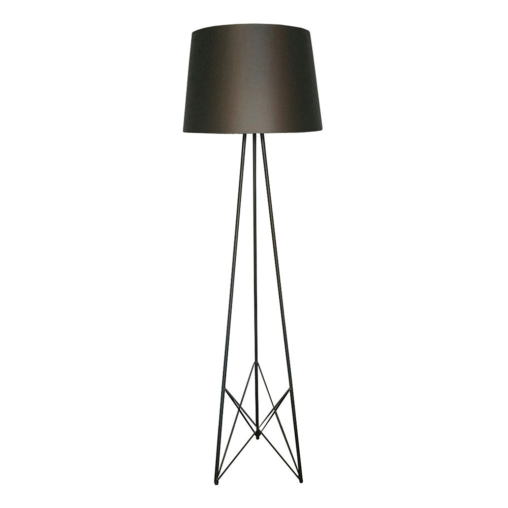 Tri-Lateral Steel Floor Lamp - Black
