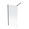 Finestra Optic Shower Screen Clear Glass with Black Frame
