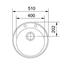 Load image into Gallery viewer, Franke Ronda ROG 610-41 Fragranite Single Inset Prep Bowl - Onyx
