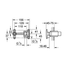 Load image into Gallery viewer, Concealed Body For Wall Mounted Basin Mixer - Square
