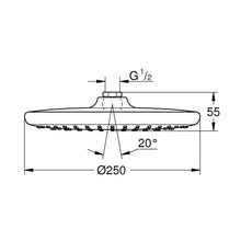 Load image into Gallery viewer, GROHE Tempesta 250 Shower Head Round
