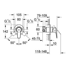 Load image into Gallery viewer, GROHE Bauflow Concealed Shower / Bath Mixer Set
