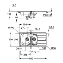 Load image into Gallery viewer, GROHE K200 Single and Half Bowl Inset Sink Stainless Steel

