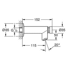 Load image into Gallery viewer, GROHE Euroeco Cosmopolitan T Self Closing Bib Tap
