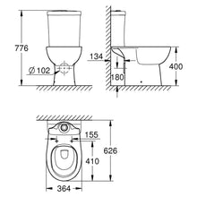 Load image into Gallery viewer, GROHE Bau Ceramic Floor-Standing Close-Coupled Suite - White
