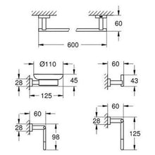 Load image into Gallery viewer, GROHE Essentials Cube 5 Piece Accessory Set
