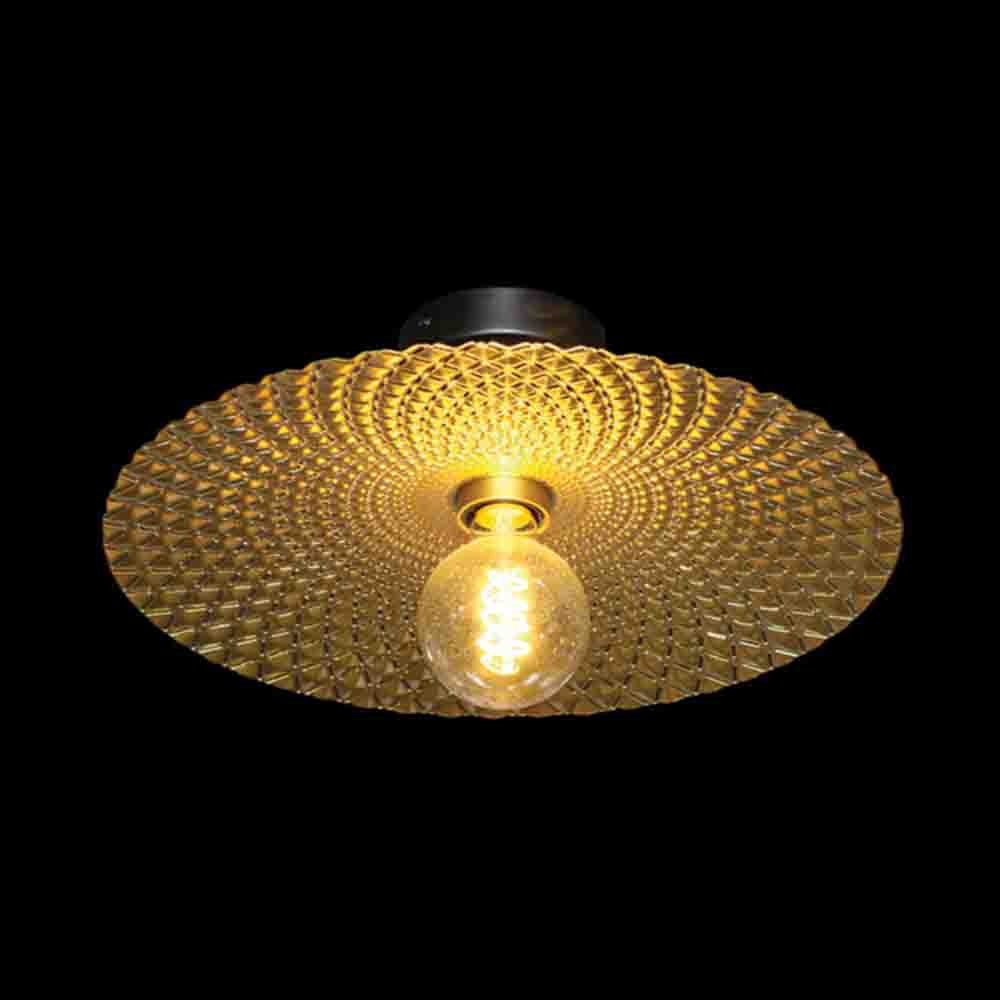 K. Light Golden Nugget Ceiling Light E27 40W - Gold / Black