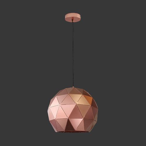K. Light Laser Cut Medium Metal Ball Pendant - Copper
