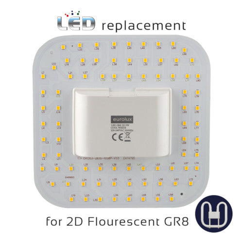 Eurolux LED Lamp 2D GR8 9W 1000lm Cool White