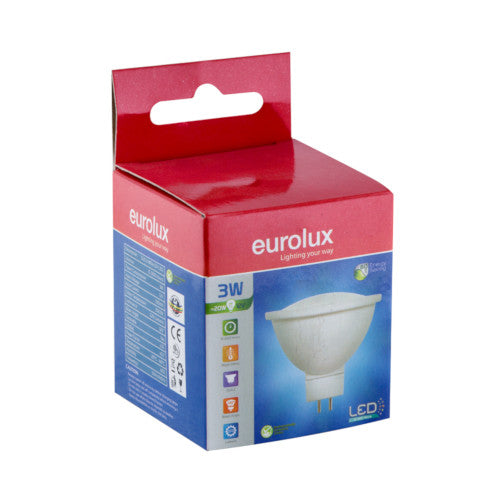 Eurolux LED 12V Bulb GU5.3 3W 220lm Warm White