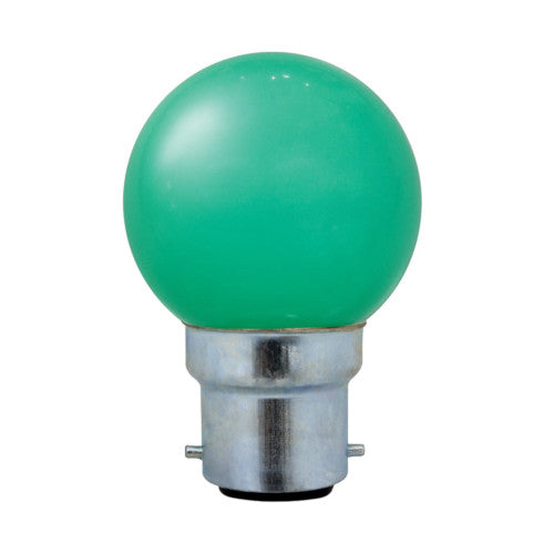 Eurolux LED Colored Golf Ball Bulb B22 1W 15lm - Green