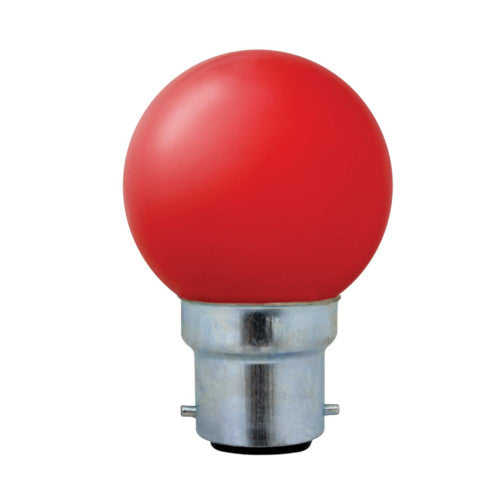 Eurolux LED Colored Golf Ball Bulb B22 1W 8lm - Red