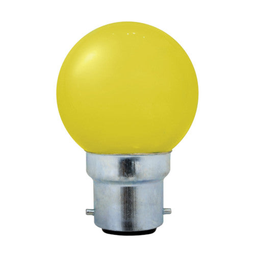 Eurolux LED Colored Golf Ball Bulb B22 1W 30lm - Yellow