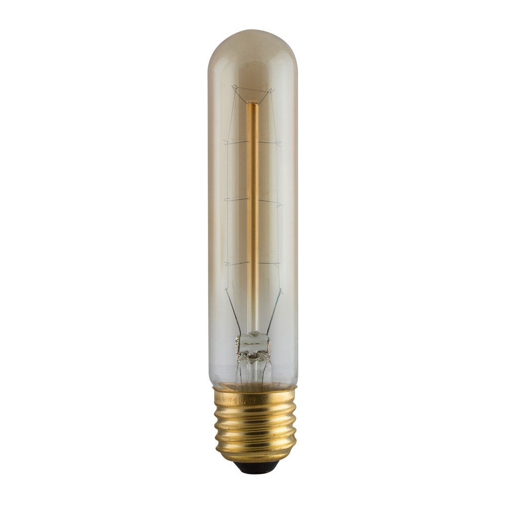 Amber Carbon Filament Tubular E27 40W Warm White Bulb