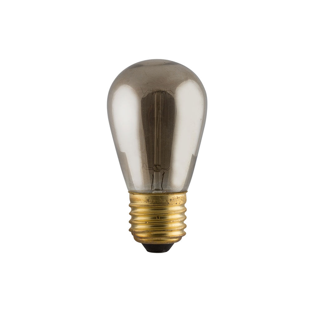 Smokey Carbon Filament Mini-Pear E27 40W Warm White Bulb