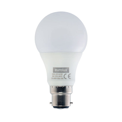 Eurolux LED Globe B22 6W 500lm 3000K - Opal