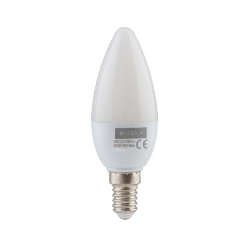 Eurolux LED Candle Bulb E14 3W 460lm 4000K - Opal
