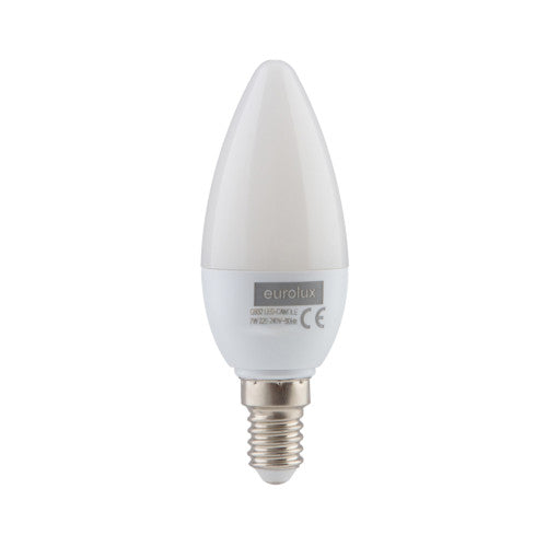 Eurolux LED Opal Candle Bulb E14 7W 460lm Warm White