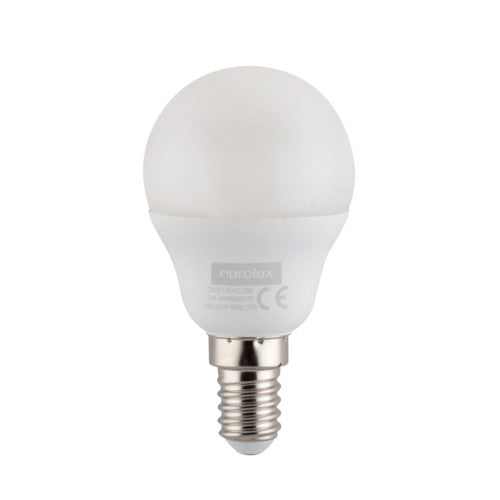 Eurolux LED Golf Ball Bulb E14 7W 560lm Warm White - Opal