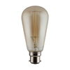 Amber Carbon Filament Pear B22 40W Warm White Bulb