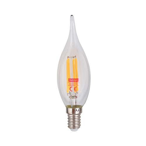 LED Filament Flame Candle Bulb C35 E14 4W 310lm Warm White