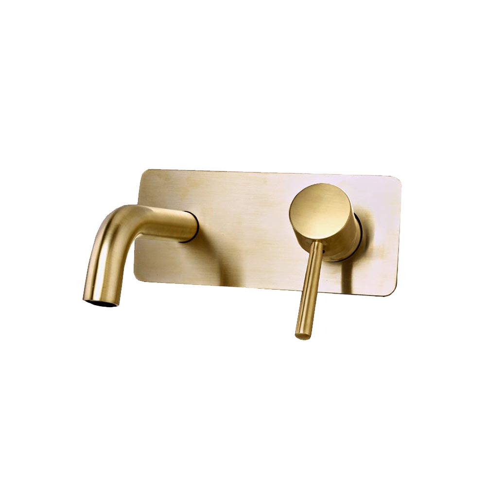 Trendy Taps Wall Mounted Mixer and Back Plate Brushed Gold