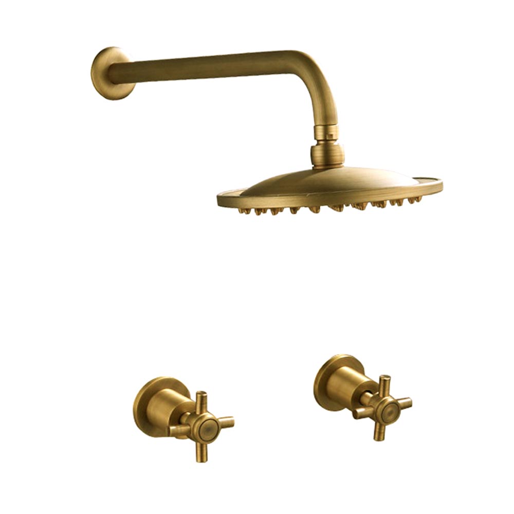 Trendy Taps Shower & Dual Modern Handles Brushed Gold