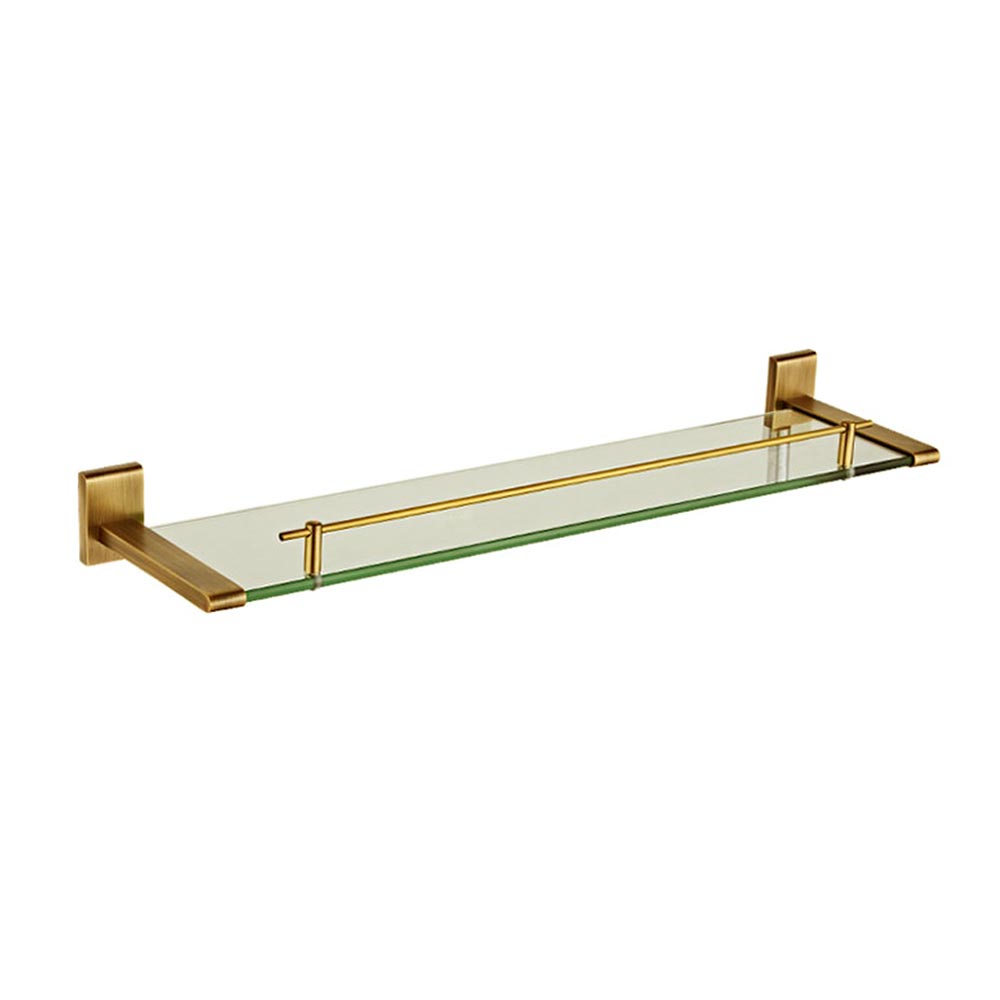 Trendy Taps Glass Shelf Brushed Gold