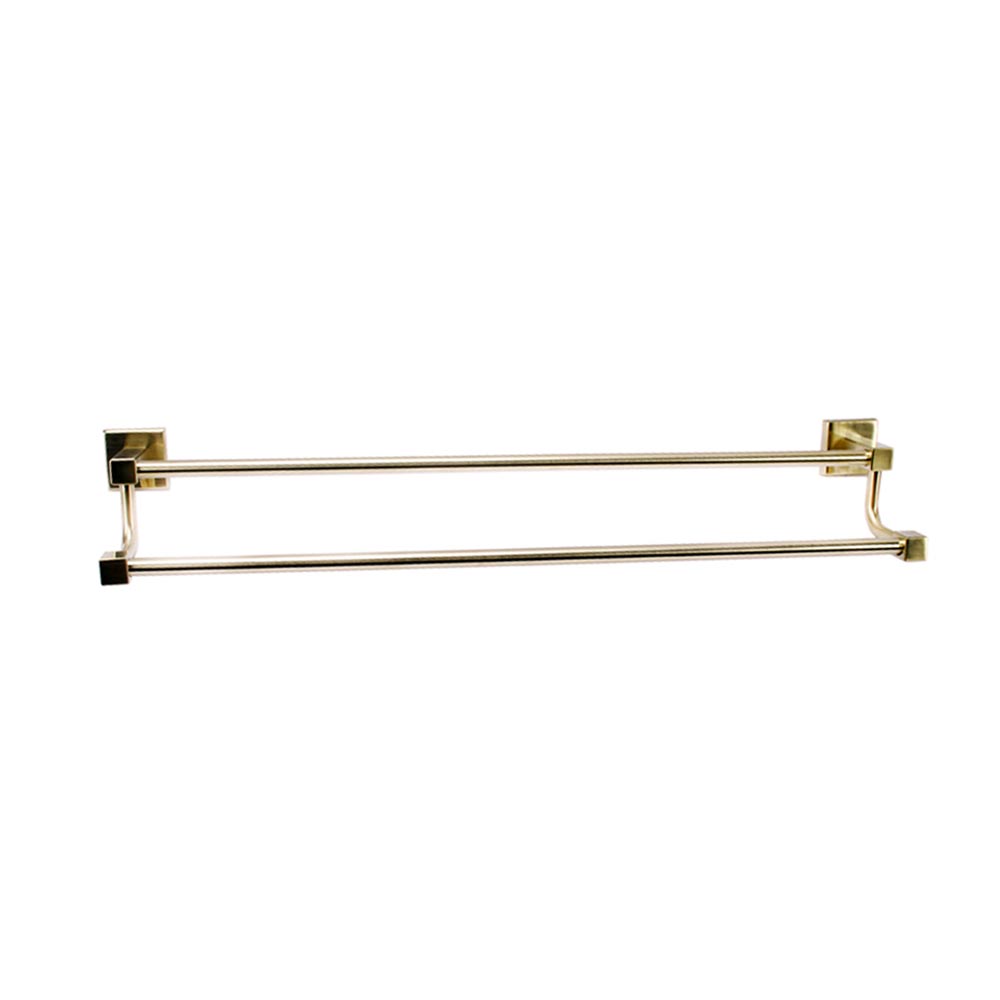 Trendy Taps SQ Double Towel Rail - Brushed Gold