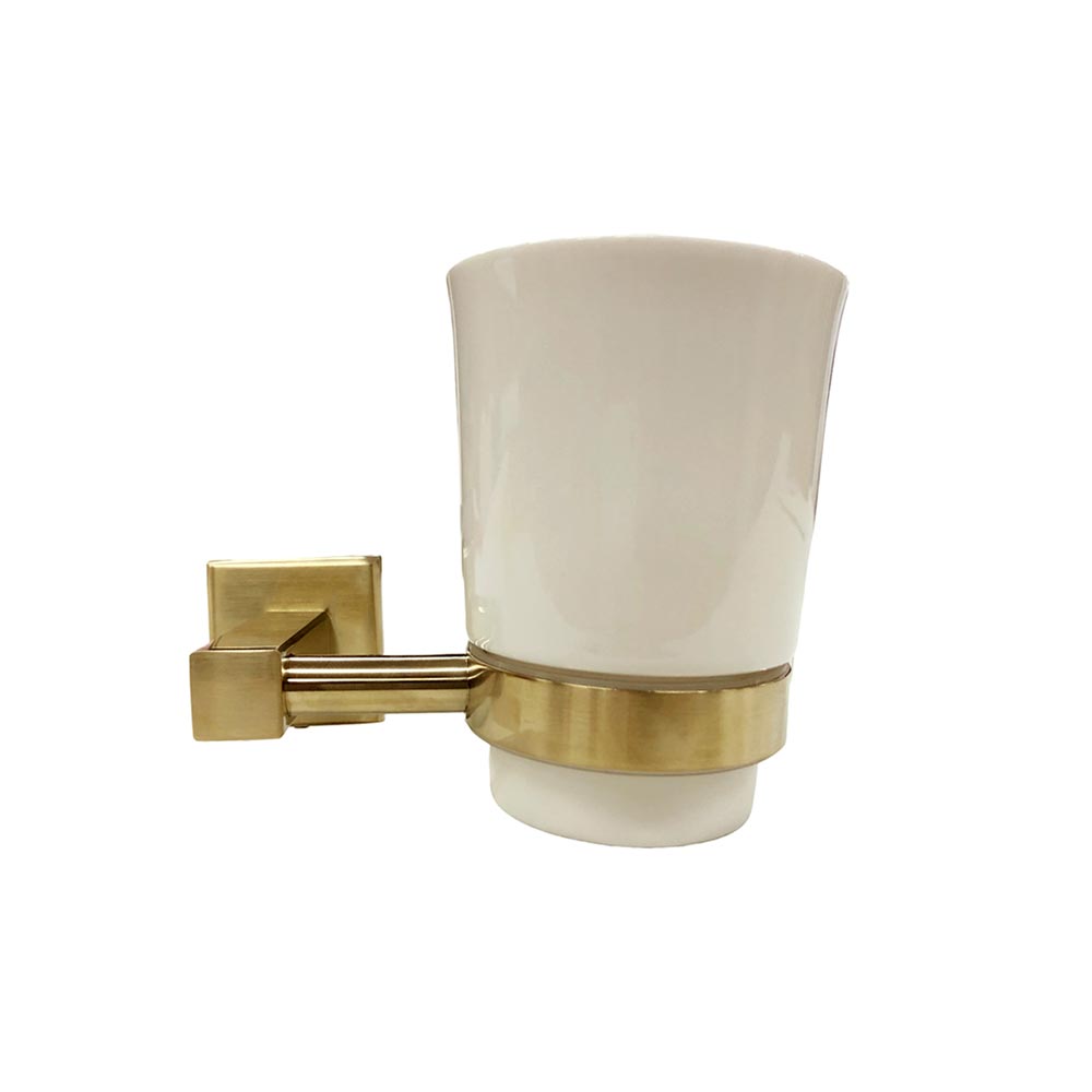 Trendy Taps SQ Tooth Brush Holder Brushed Gold
