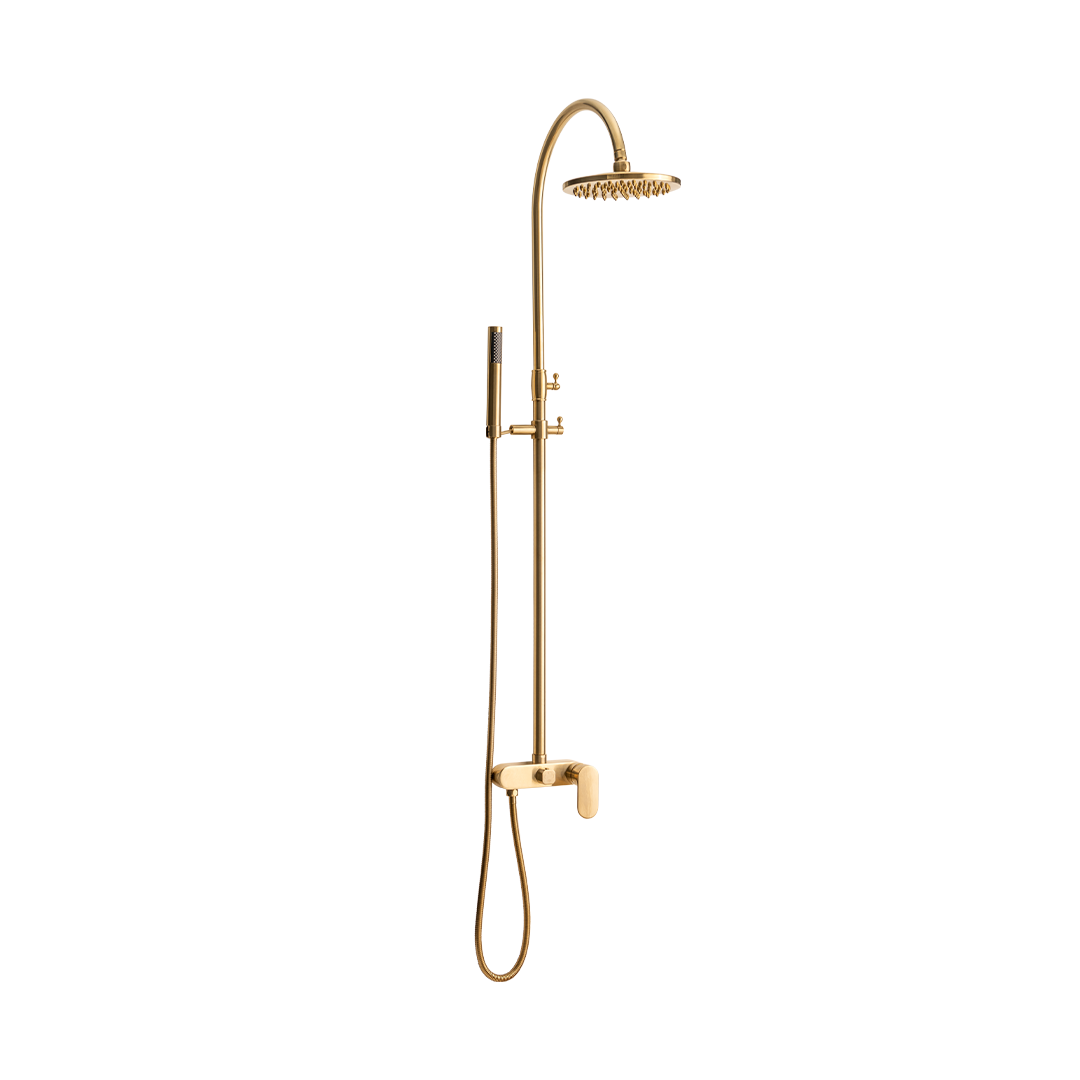 Trendy Taps Aurum Goose Neck Shower Set - Gold