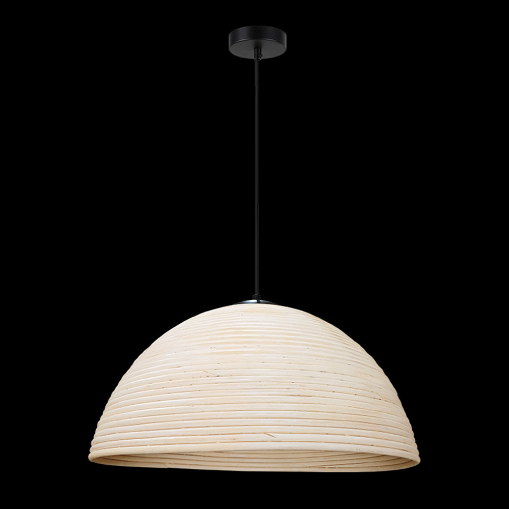 K. Light Large Rattan Tube Pendant E27 40W - Light Brown