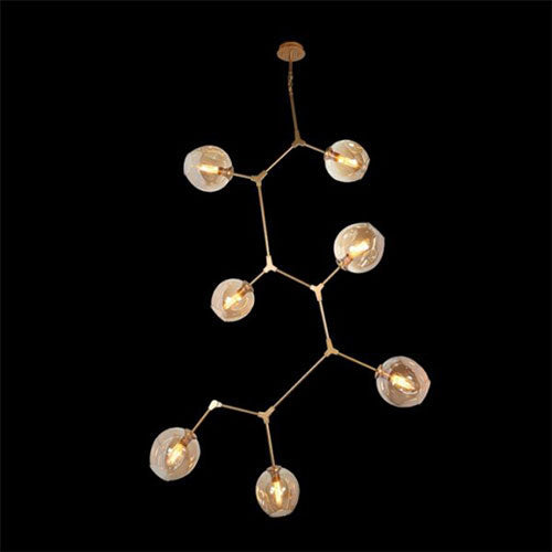 K. Light 7 Light Vertical Molecule Chandelier