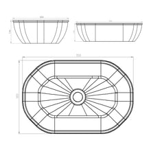 Load image into Gallery viewer, Two Tone Stone Geminus Countertop Vanity Basin

