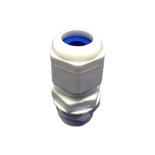 Cable Gland No. 0 PP - White / Blue Grommet