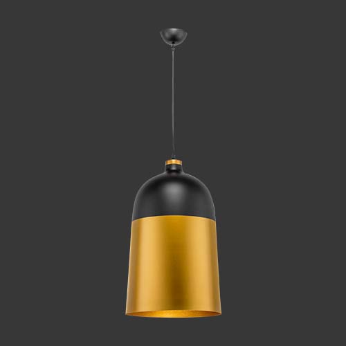 K. Light Two-Tone Large Metal Pendant