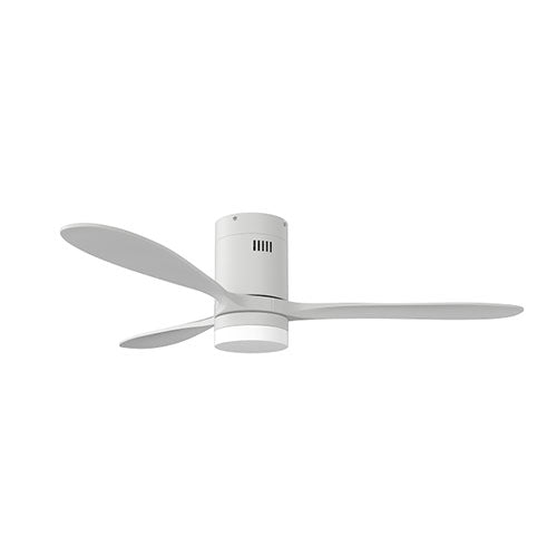 Solent Hugger 3 Blade LED Ceiling Fan with Remote 1320mm - White